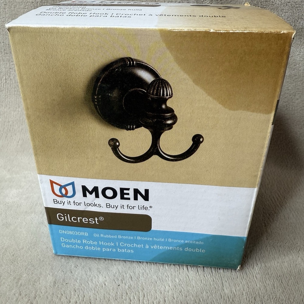 Moen Gilcrest Double Robe Hook  DN0803ORB Oil Rubbed bronze NIB